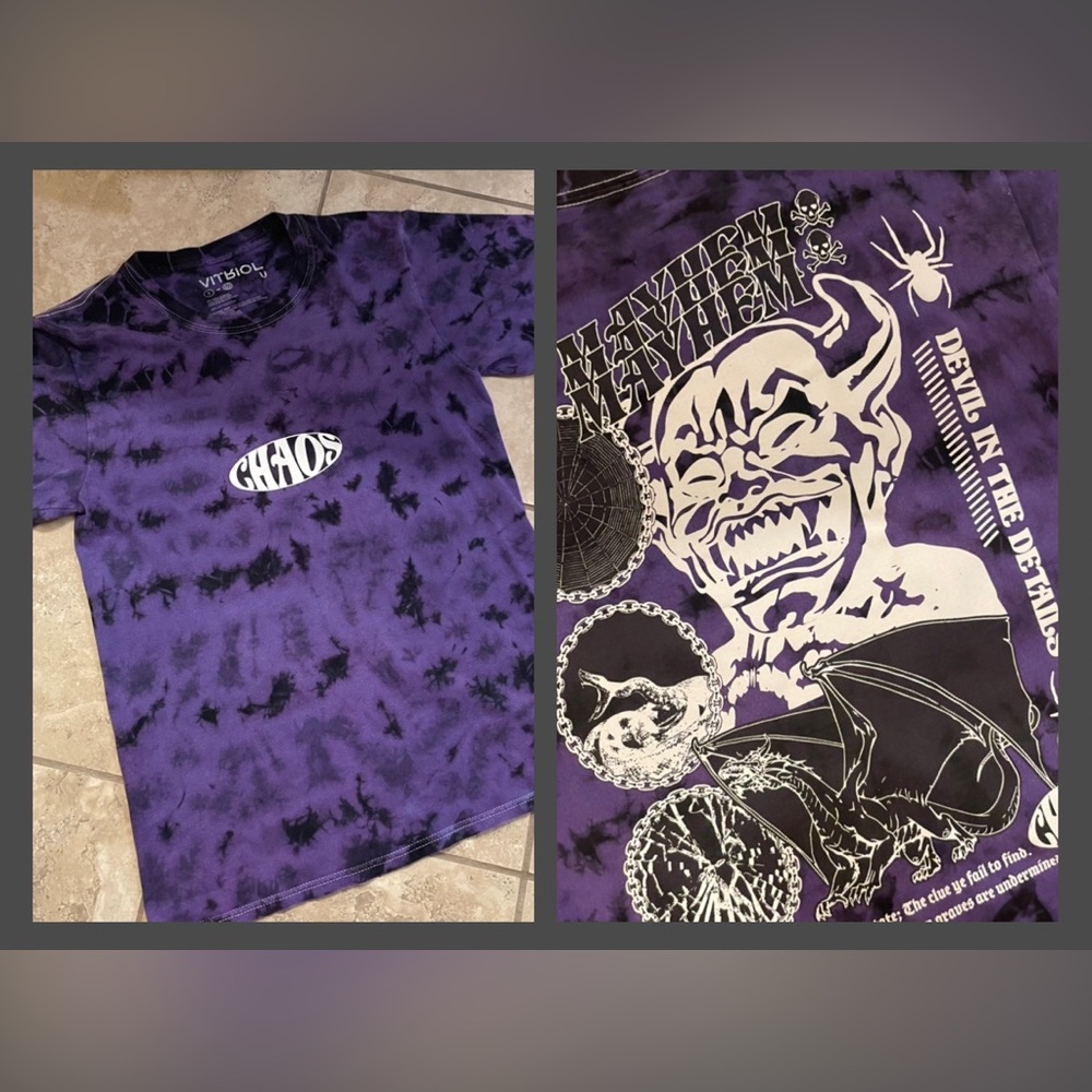 🔥CHAOS purple tee 🔥